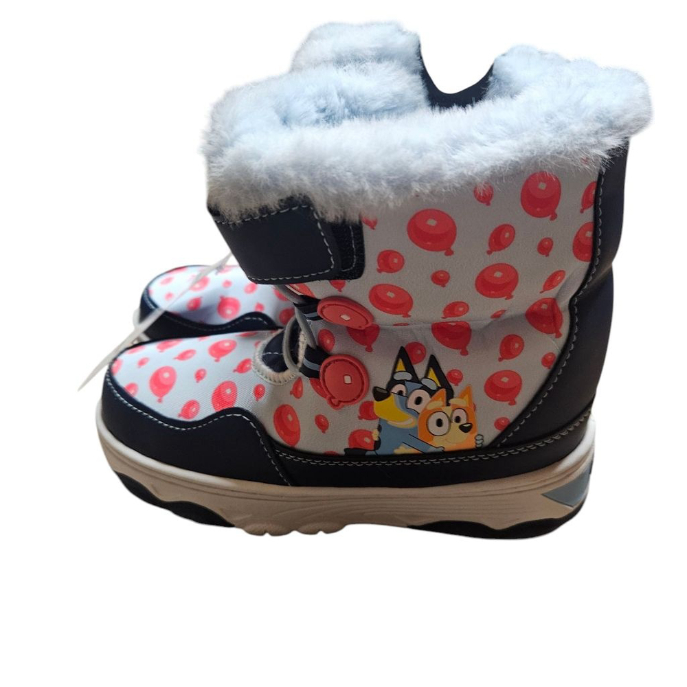 Bluey Toddler Kids 12 Faux Fur Trim Winter Snow Boots - Picture 5 of 9
